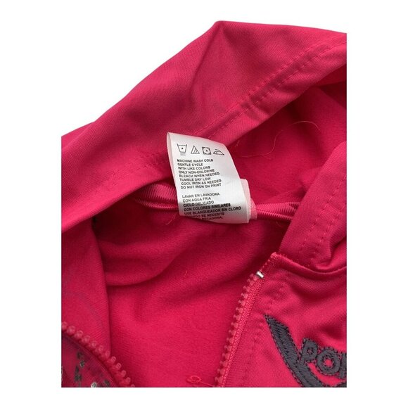 Pony Baby Girl 12M Sweatsuit Pink & Black Hoodie Pants Set Polyester Graphic - Picture 7 of 12